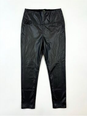 Lysse Black Faux Leather Skinny Pants